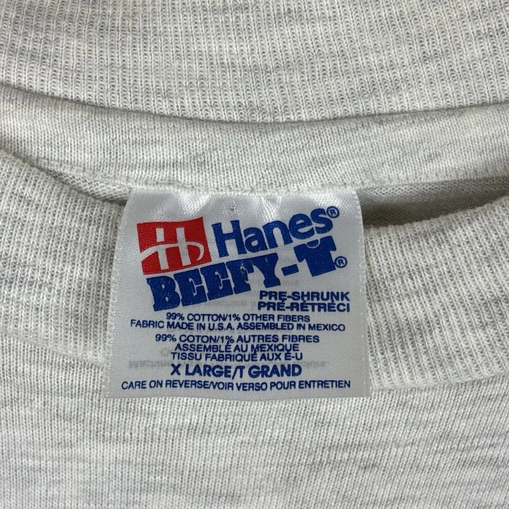 Vintage 1996 Olympics Soccer Shirt Men's XL Heather Gray Long Sleeve Hanes Beefy